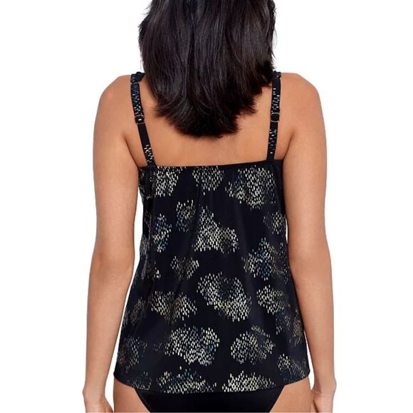 Miraclesuit NWT Iridium Mirage Tankini Top Black/Multi Size 10 - Picture 4 of 6